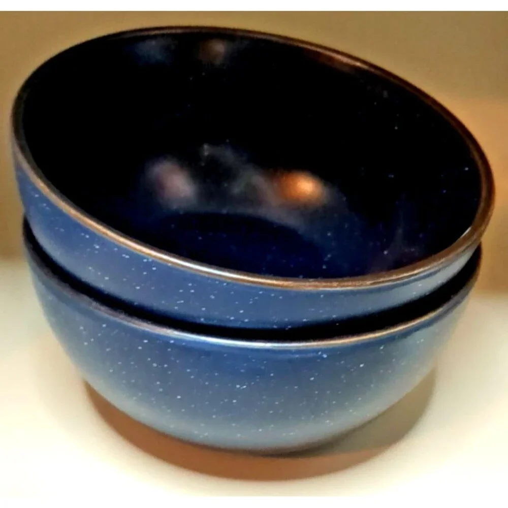 Mikasa Gourmet Basics Stoneware Juliana Blue Cereal Bowls Set Of 2